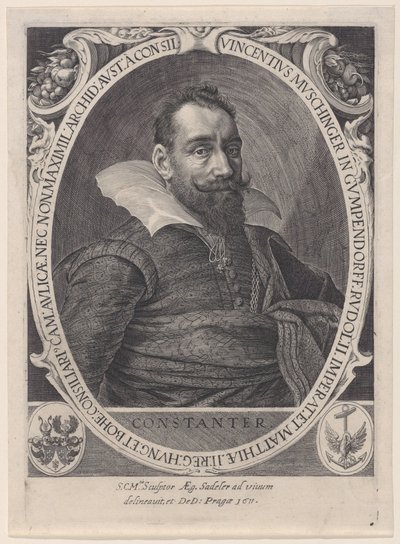 Vincenz Muschinger, Council to Emperor Rudolph II by Aegidius Sadeler II