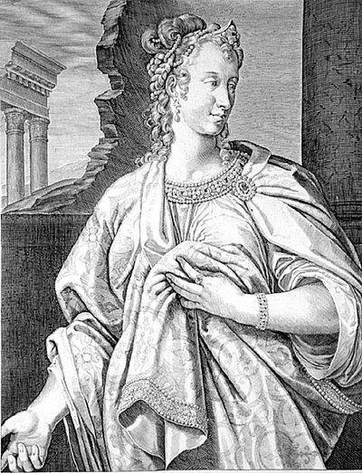 Aelia Petina wife of Claudius by Aegidius Sadeler or Saedeler