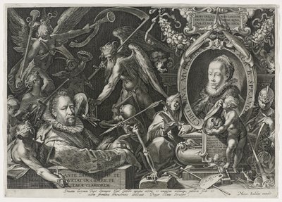 Bartholomaeus Spranger and His Wife, Christina Muller by Aegidius Sadeler or Saedeler