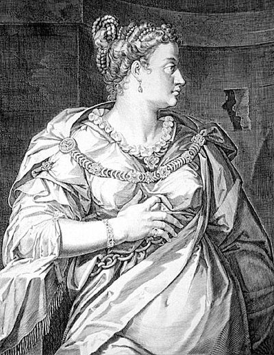 Petronia first wife of Vitellus (engraving) by Aegidius Sadeler or Saedeler