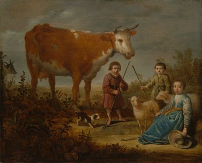 Children and a Cow by Aelbert Cuyp