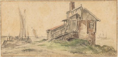 A Building by the Water by Aelbert Cuyp