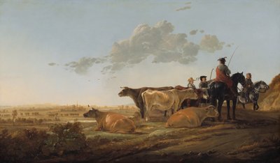 Landscape with Herdsmen by Aelbert Cuyp