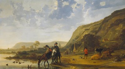 River Landscape with Riders by Aelbert Cuyp