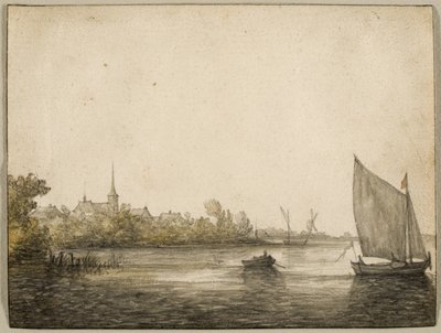 View of IJsselmonde Seen Across the New Maas by Aelbert Cuyp