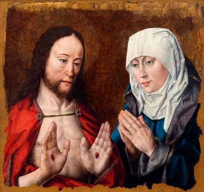 Christ Showing His Mother the Nail Wounds in His Hands, c. 1490 by Aelbrecht Bouts