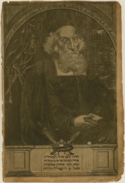 Portrait of Isaac Aboab da Fonseca, 1681 by Aernout Naghtegael