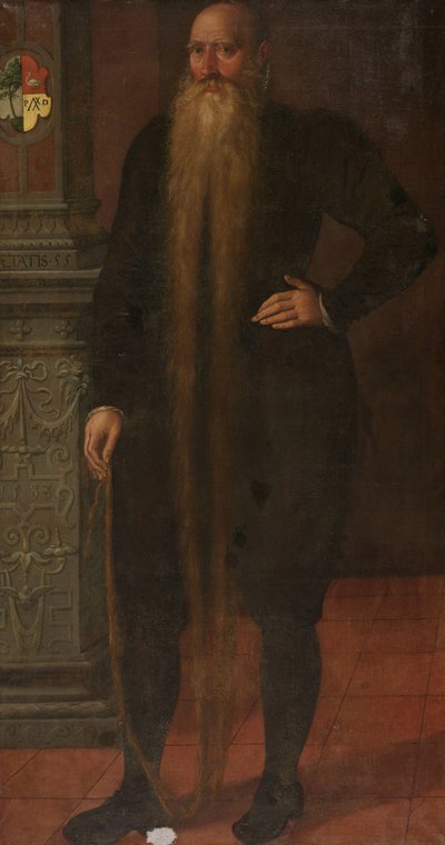 Portrait of Pieter Dircksz, called Long Beard, Council Member of the Orphan Chamber in Edam by Aert Pietersz. (attributed to)