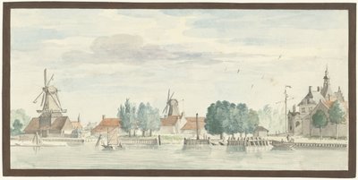 View of Dordrecht with the Rietdijk Gate and Windmills by Aert Schouman
