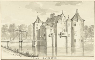 Castle Gansoijen near Drongelen by Aert Schouman