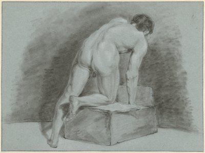 Male Nude, Bent Forward, Seen from the Back by Aert Schouman