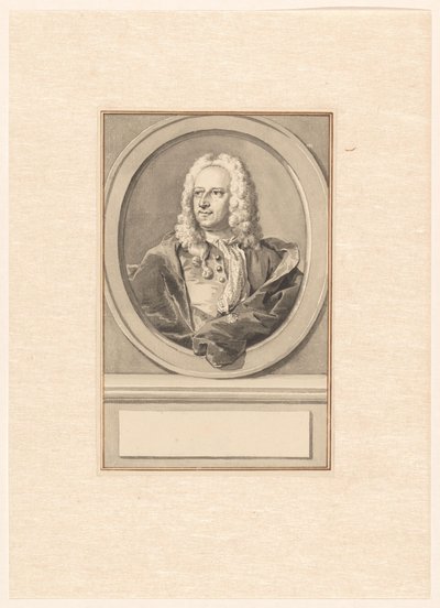 Portrait of Abraham van Hoey, in Oval, to the Left by Aert Schouman