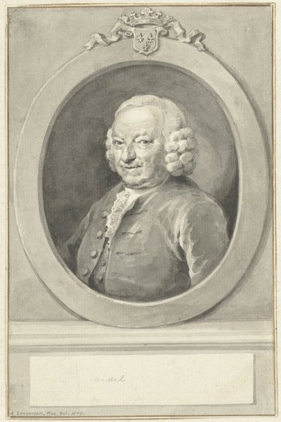Portrait of Johan Hudde Dedel, in Oval, Facing Left by Aert Schouman