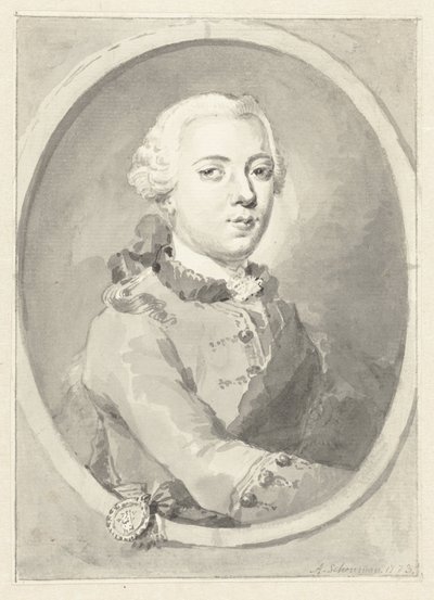 Portrait of William V, Prince of Orange-Nassau, to the Right, in Oval by Aert Schouman