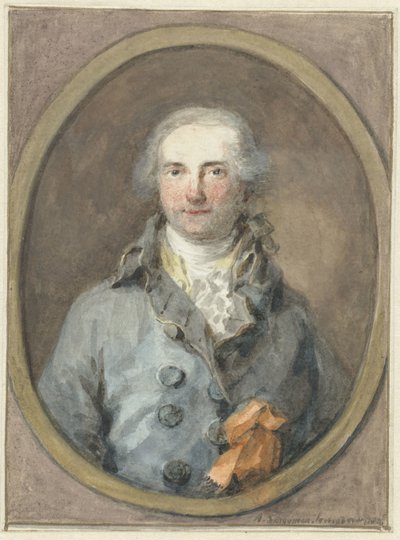 Portrait of a Gentleman in an Oval Frame by Aert Schouman