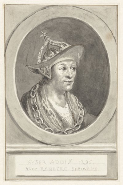 Portrait of Emperor Adolf VII of Nassau, in Oval, to the Right by Aert Schouman