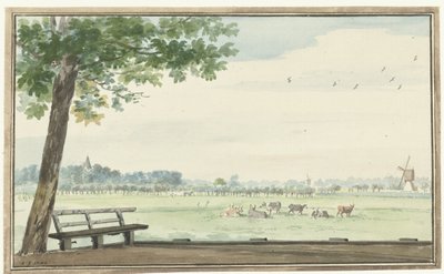 The Hamlet, De Lindt, in the Zwijndrechtse Waard near Meerdervoort by Aert Schouman