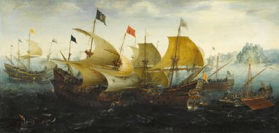 The Battle of Cadiz of 1587 by Aert van Antum