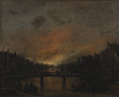 Fire at Amsterdam by Night by Aert van der Neer