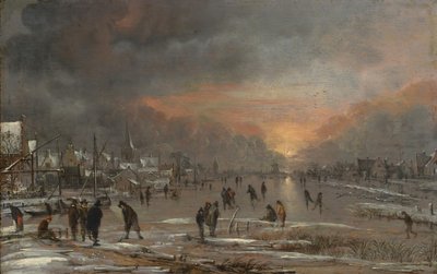Sports on a Frozen River by Aert van der Neer