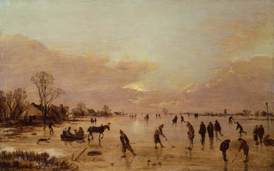 Winter Landscape at Sunset by Aert van der Neer