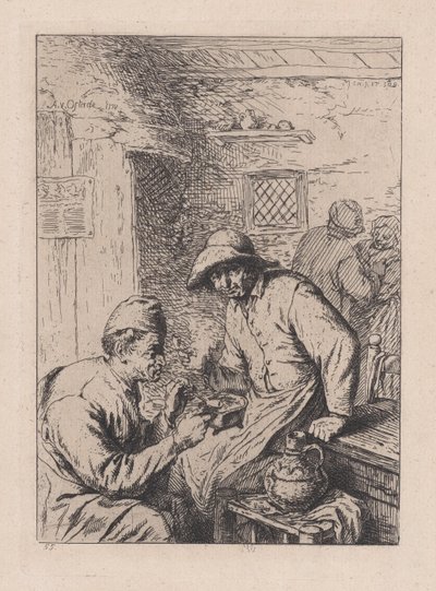 The Smokers (after Ostade) by After Adriaen van Ostade.