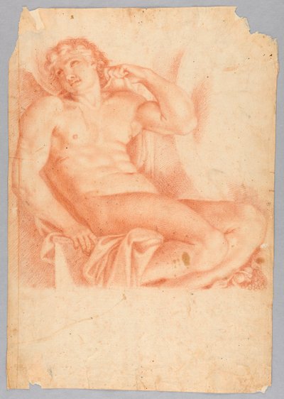 Slave from Hero and Leander in the Galleria Farnese, after Annibale Carraci by After Annibale Carracci