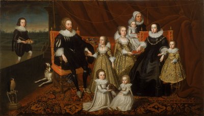 Portrait of Sir Thomas Lucy and His Family by After Cornelius Johnson