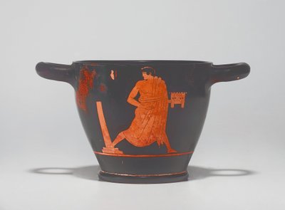 Attic red-figured skyphos, c. mid-5th century BC by Agathon Painter (attr. to)