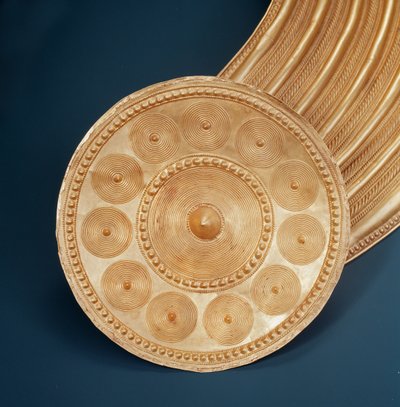Collar, Ardcrony, County Tipperary, Late Bronze Age, 800-700 BC (gold) (detail) by Age Bronze