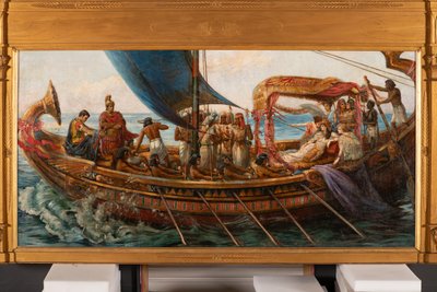 The Flight of Antony and Cleopatra from the Battle of Actium by Agnes Pringle