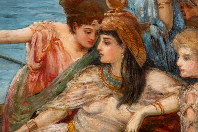 The Flight of Antony and Cleopatra from the Battle of Actium by Agnes Pringle