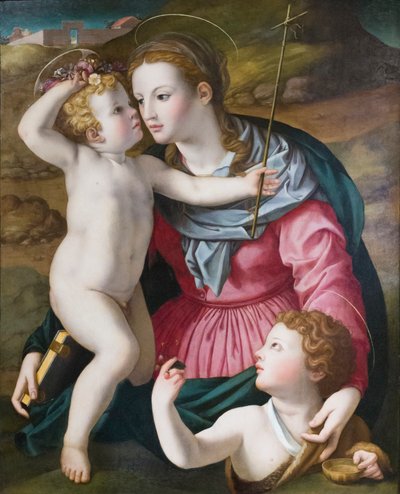 Madonna and Child with St John the Baptist by Agnolo (circle of) Bronzino
