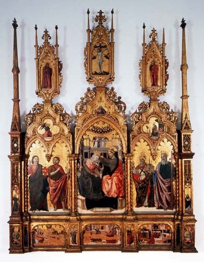 Coronation of the Virgin, triptych by Agnolo and Bartolomeo degli Erri