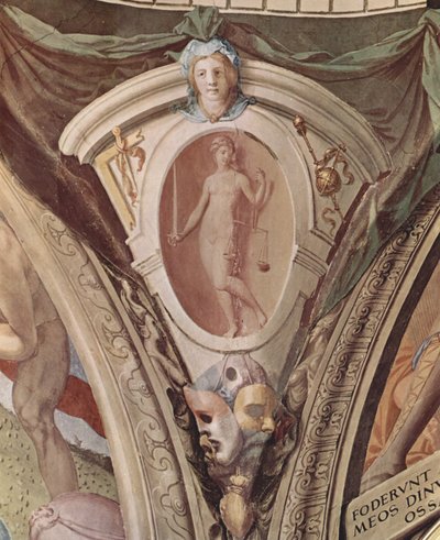 Allegories Of The Cardinal Virtues. Frescoes In The Chapel Of Eleonora Da Toledo by Agnolo Bronzino