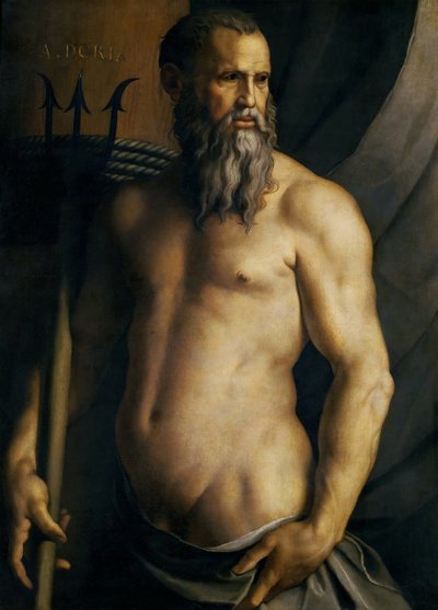 Portrait of Andrea Doria as Neptune by Agnolo Bronzino