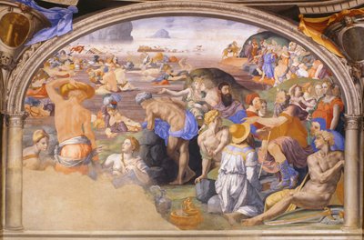 The Israelites Crossing of the Red Sea by Agnolo Bronzino