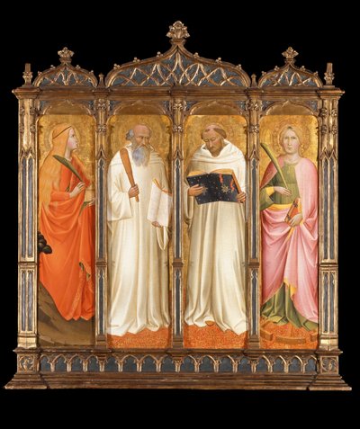 Saints Mary Magdalene, Benedict, Bernard of Clairvaux and Catherine of Alexandria by Agnolo Gaddi