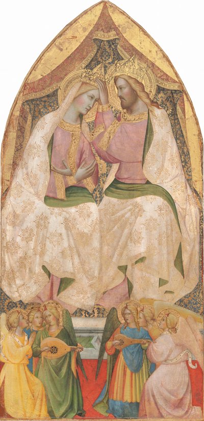The Coronation of the Virgin with Six Angels, c. 1390 by Agnolo Gaddi
