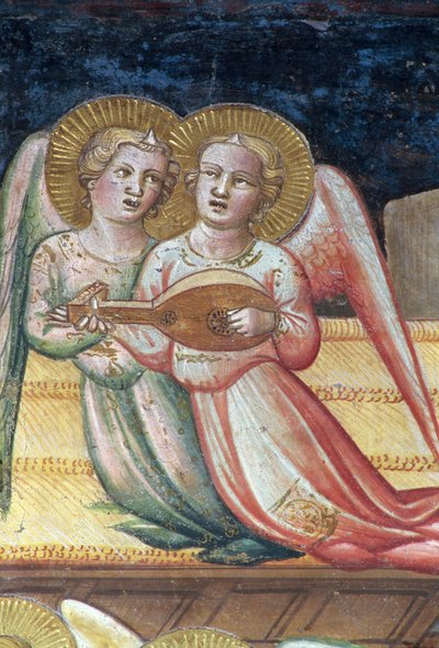 Two Musical Angels (detail) by Agnolo Gaddi