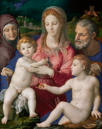 The Holy Family with Saints Anne and John the Baptist by Agnolo Bronzino