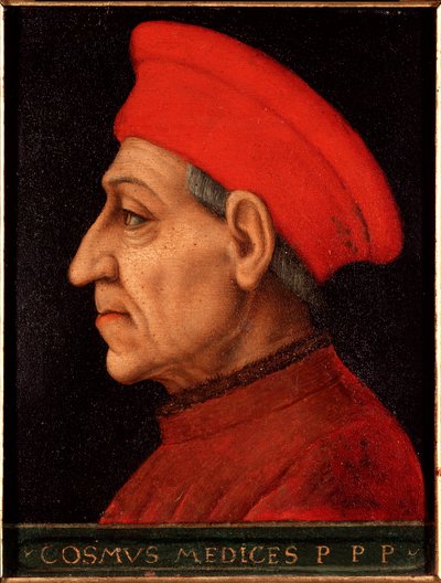 Portrait of Cosimo de Medici, known as Cosimo the Old Medici (1389-1464) by Agnolo Bronzino
