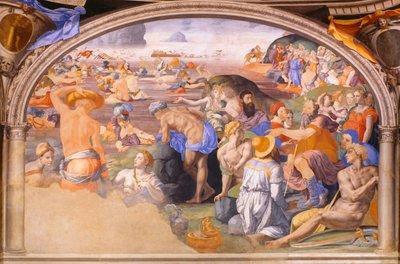 The crossing of the Red Sea, by Agnolo Bronzino (1503-1572) 1540-1545 by Agnolo Bronzino