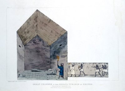Great Chamber in the Second Pyramid of Giza, Egypt, 1820 by Agostino Aglio