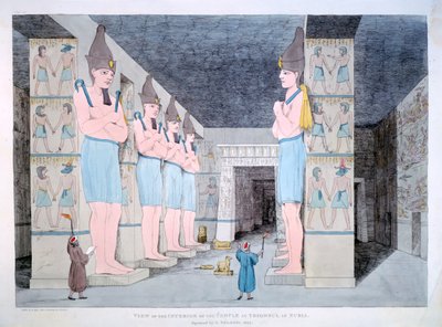 The Interior of the Temple at Abu Simbel in Nubia by Agostino Aglio