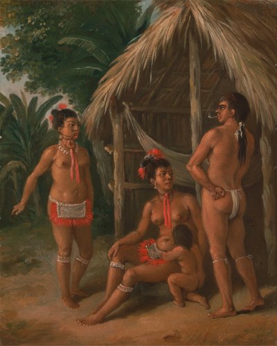 A Leeward Islands Carib Family Outside a Hut, ca. 1780 by Agostino Brunias