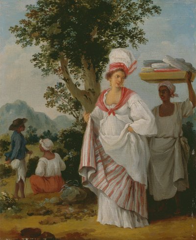 A West Indian Creole Woman Attended by her Black Servant by Agostino Brunias
