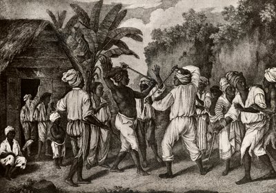 Cudgeling Match between English and French Negroes on Island of Dominica, Santo Domingo by Agostino Brunias