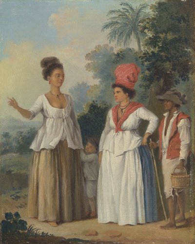 West Indian Women of Color with a Child and Black Servant by Agostino Brunias