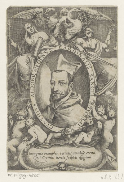 Portrait of Cardinal Cinzio Aldobrandini by Agostino Carracci (possibly)